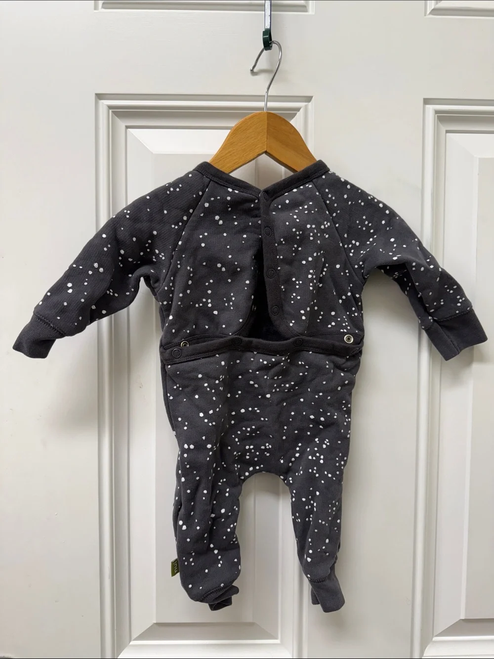 Speckled Charcoal Gray Footie One-Piece for 0-3 months